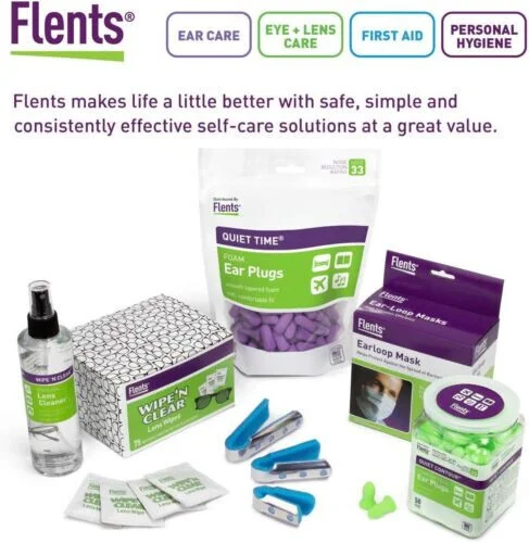 Eyeglass Lens Cleaner 8 fl oz (236 ml) , Flents Wipe 3