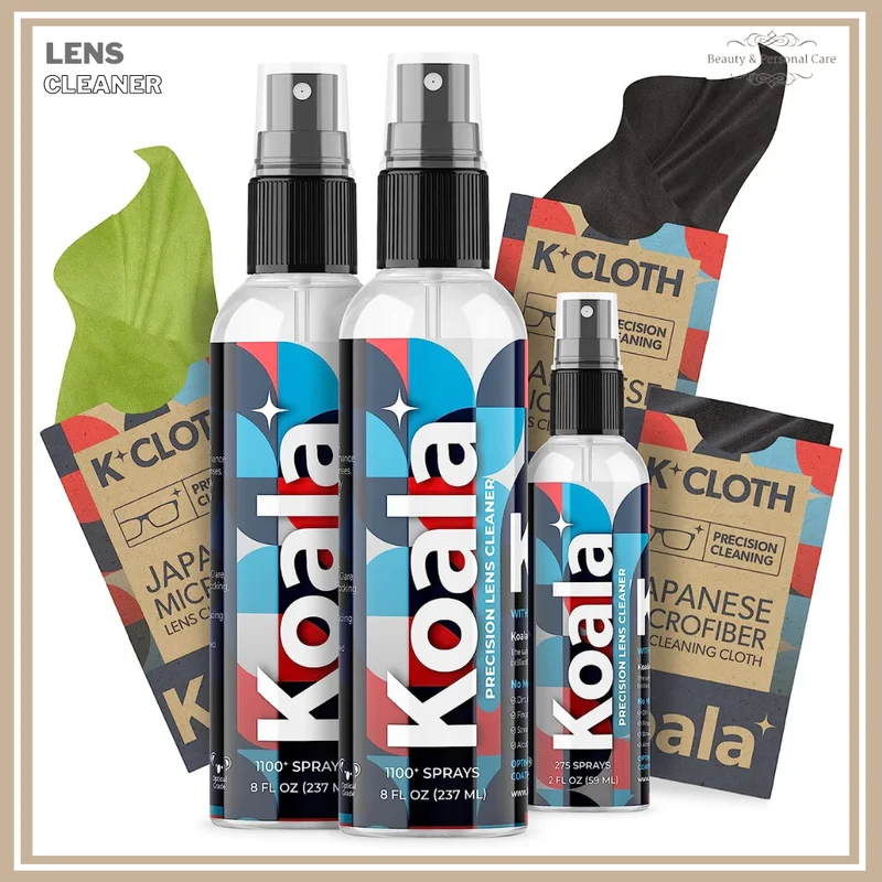 Eyeglass Lens Cleaner Spray Complete Glasses Cleaning Kit 6 Pcs Glass No Streak