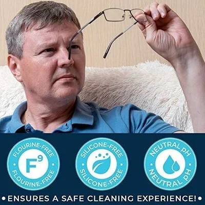 Eyeglass Lens Cleaner Spray Kit Plant Based And Usa Made 6 Ounces + 3 Cloths Str 3