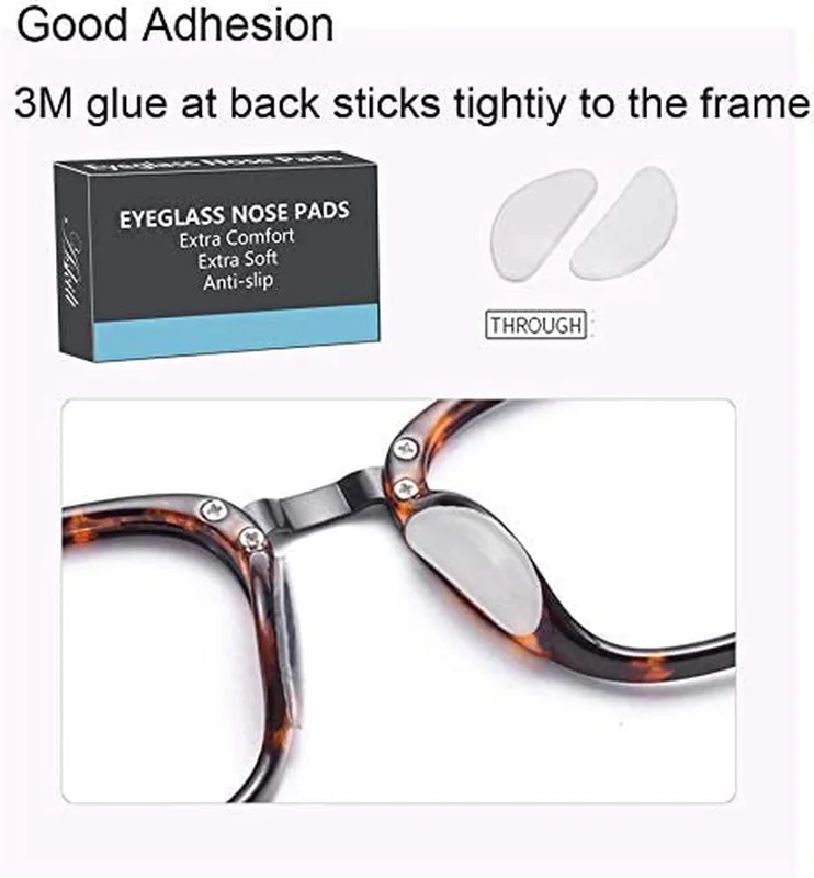 Eyeglass Nose Pads, Adhesive Anti-Slip Nose Pads, Soft Silicone Nose Pad Cushion 4