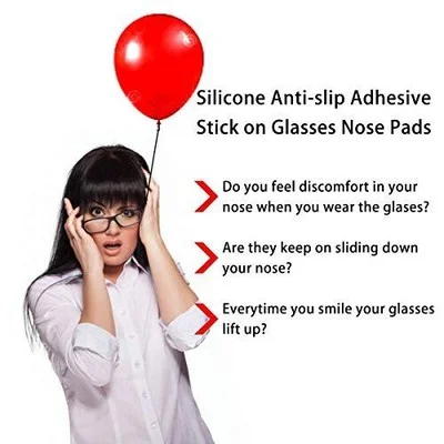Eyeglass Nose Pads Adhesive Silicone Soft Anti Slip Nose Pads for Plastic Fra... 2