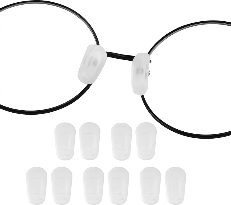 Eyeglass Nose Pads Covers Slip-On Silicone Soft for Glasses Repair Kit 5 Pairs