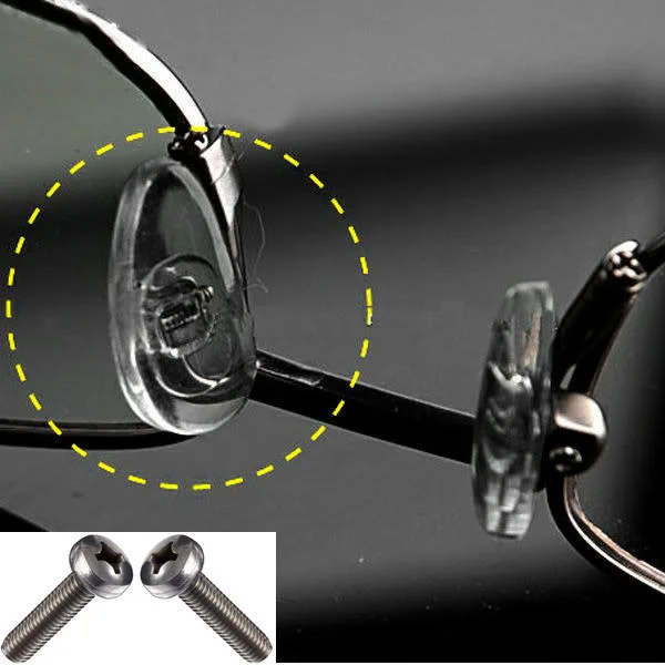Eyeglass Nose Pads SCREW ON High Quality Soft Silicone Glasses Repair US Seller!