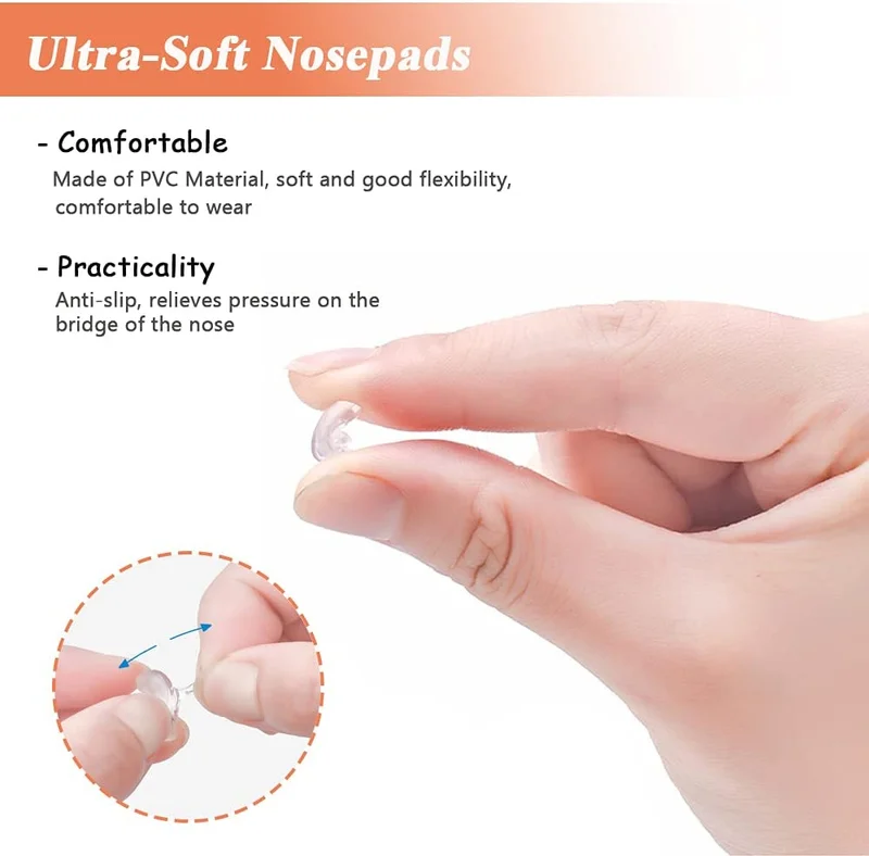 Eyeglass Nose Pads Set 150 Pairs Soft Anti-Slip Air Chamber Glasses Nose Pad Set 3