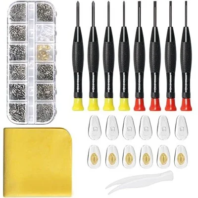 Eyeglass Repair Kit with Glasses Screws - Contains Magnetic Precision Screwdrive