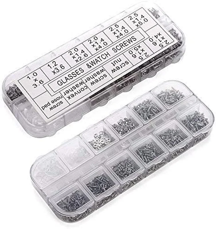 Eyeglass Repair Kit for Glasses Tiny Screws Nose Pads Screwdriver Set Eyeglasses 4