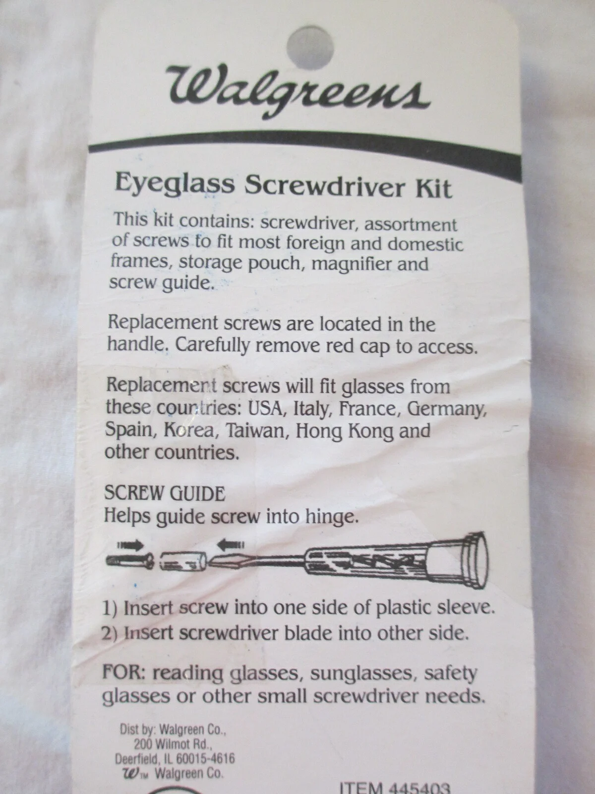 Eyeglass repair kit multiple eyeglasses or sunglasses 2
