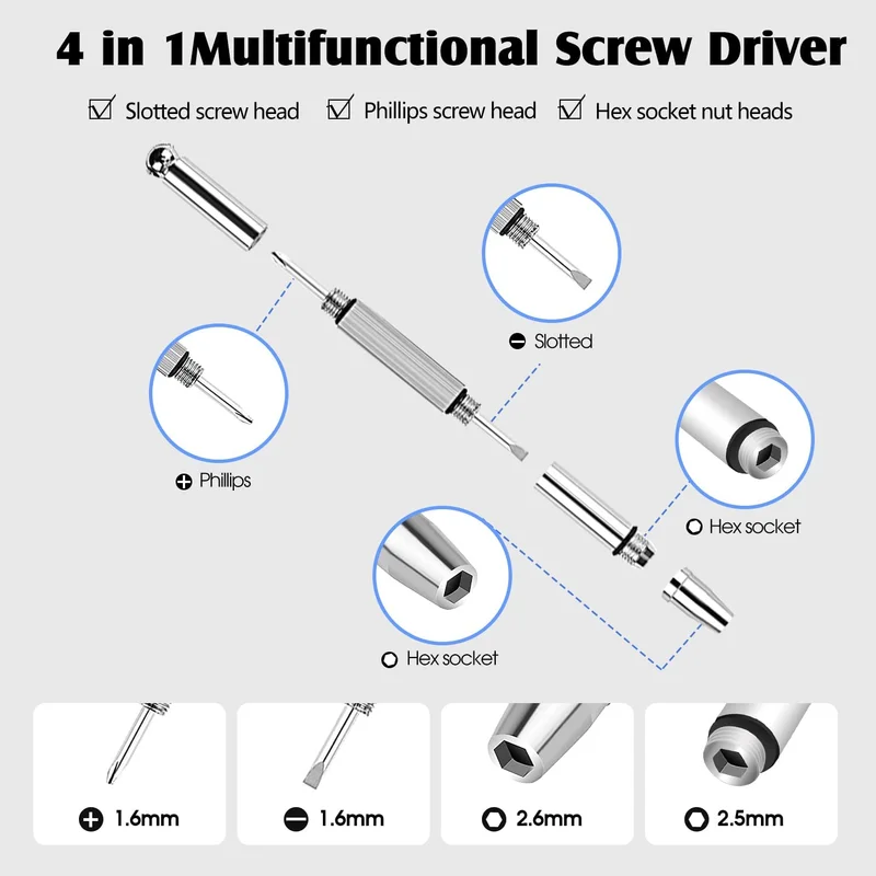 Eyeglass Repair Kit - Precision Screwdriver - Easy to Store - 4 x 3.5 inches 3