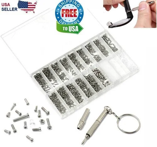 Eyeglass Repair Tools Kit with Screws Nose Pad Sunglasses Nose Piece Replacement
