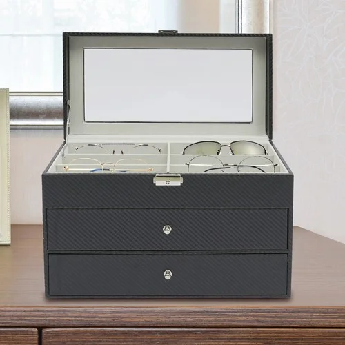 Eyeglass Sunglass Storage Box Glasses Display Case Storage Organizer Collector