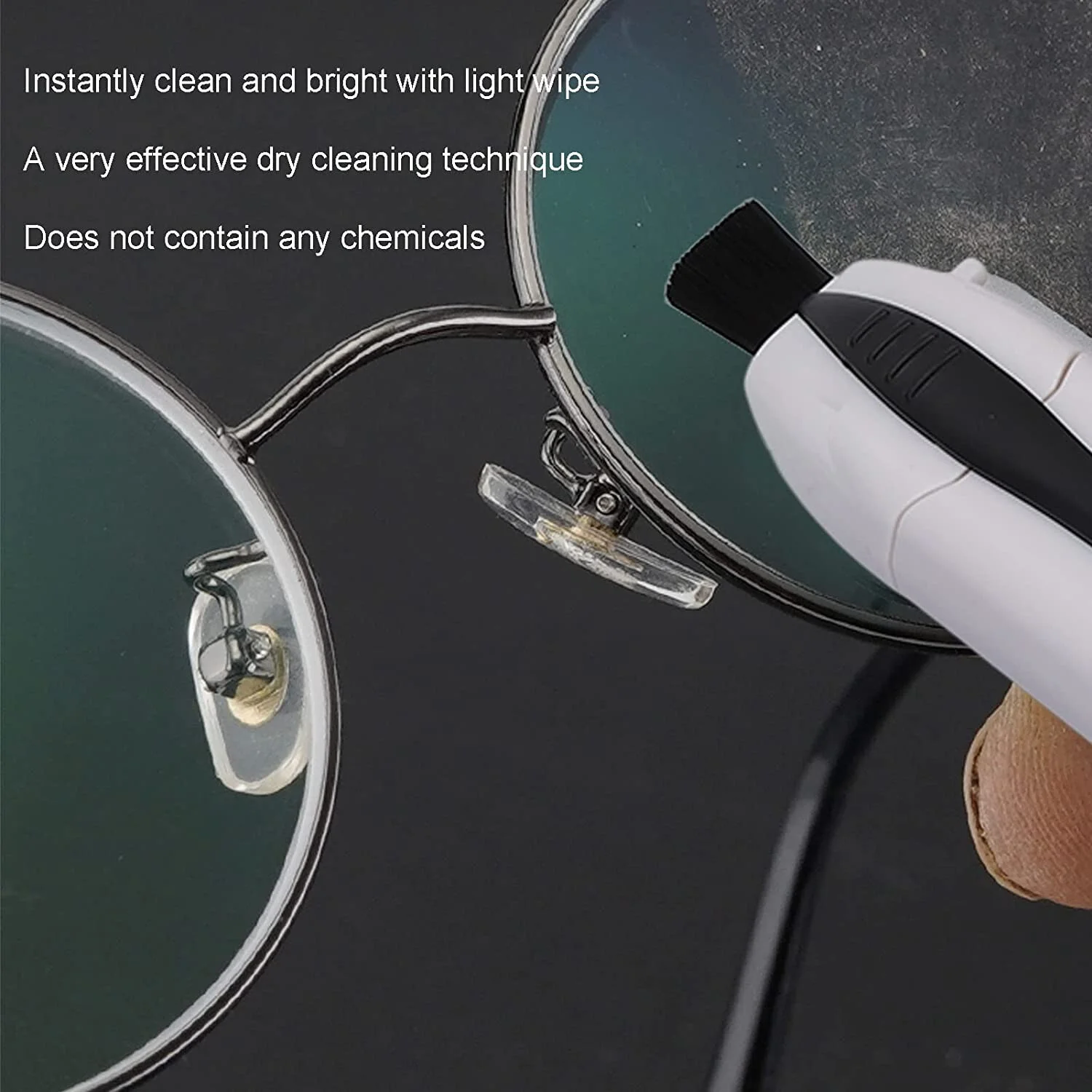 Eyeglass/ Sunglasses Cleaner Cloth Lens Wipe/Brush Tools -3PACK