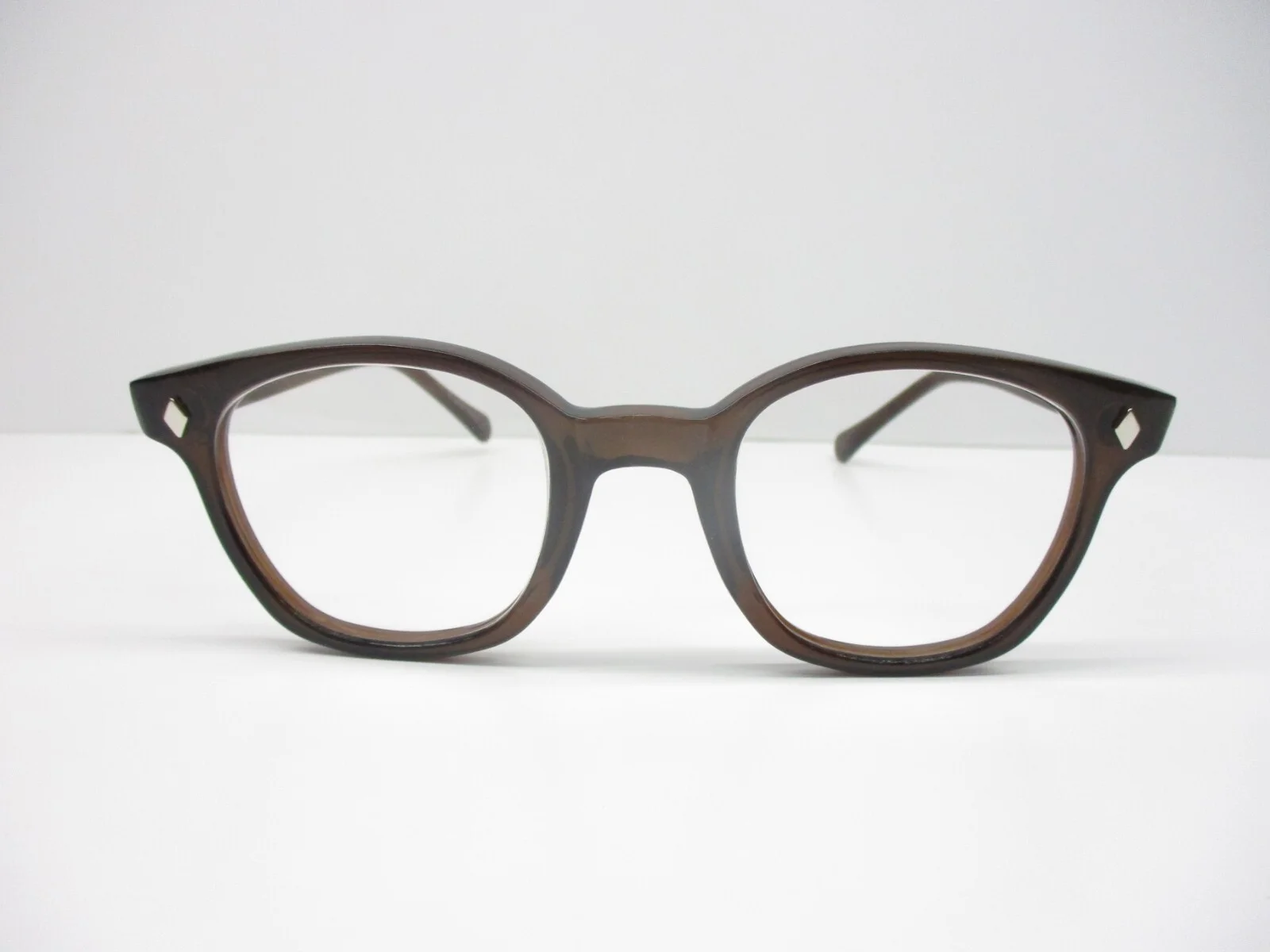 Eyeglasses 60s Style Hipster Horn Rim Retro Custom Brown Clear 50 Hoya Large 2