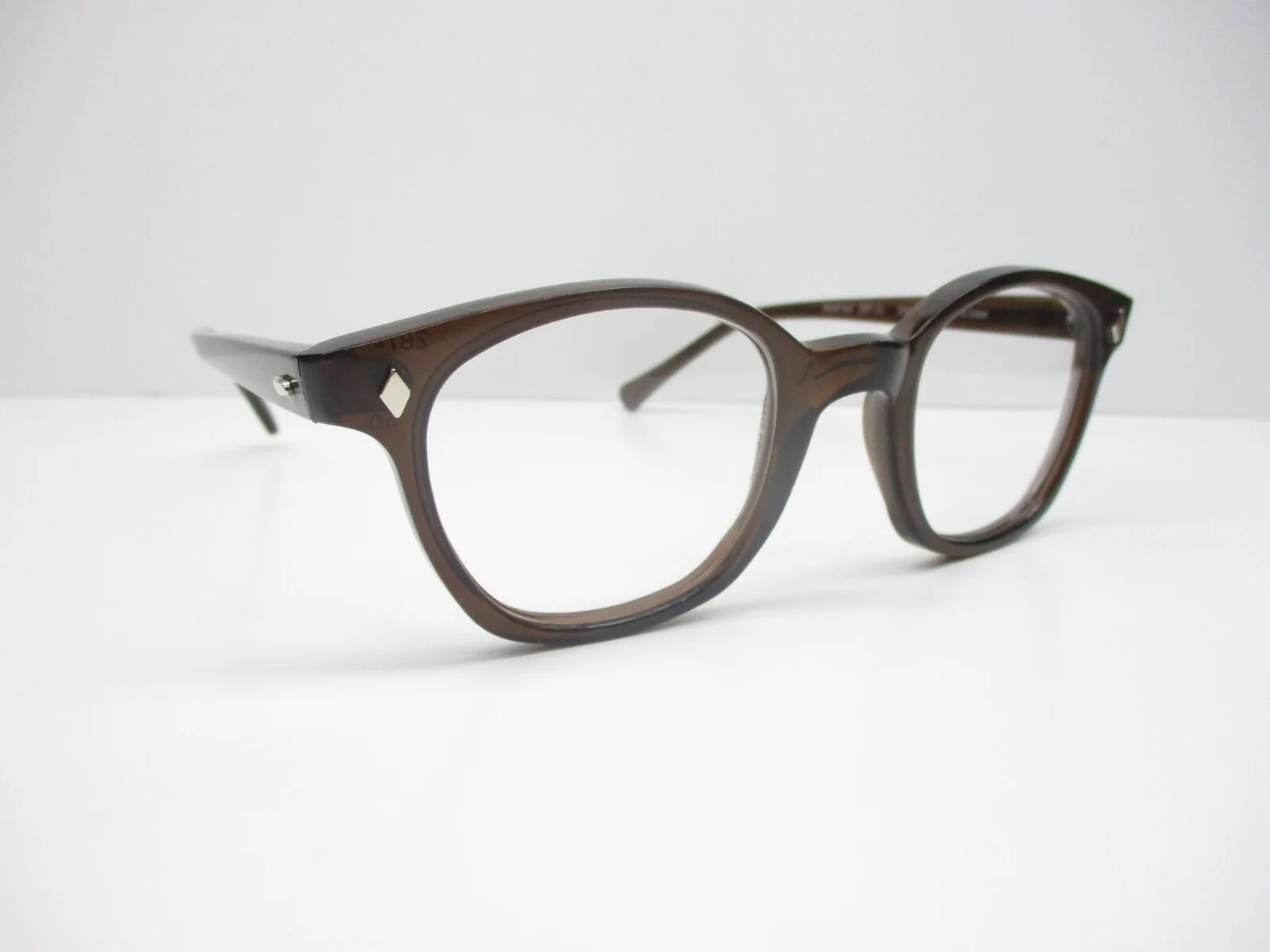 Eyeglasses 60s Style Hipster Horn Rim Retro Custom Brown Clear 50 Hoya Large 3