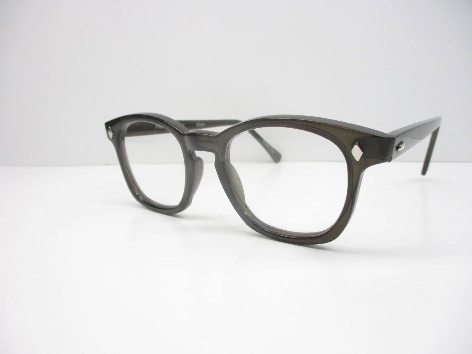 Eyeglasses 60s Style Horn Rim Retro G Men Custom Dark Gray Clear 46 Hoya Small