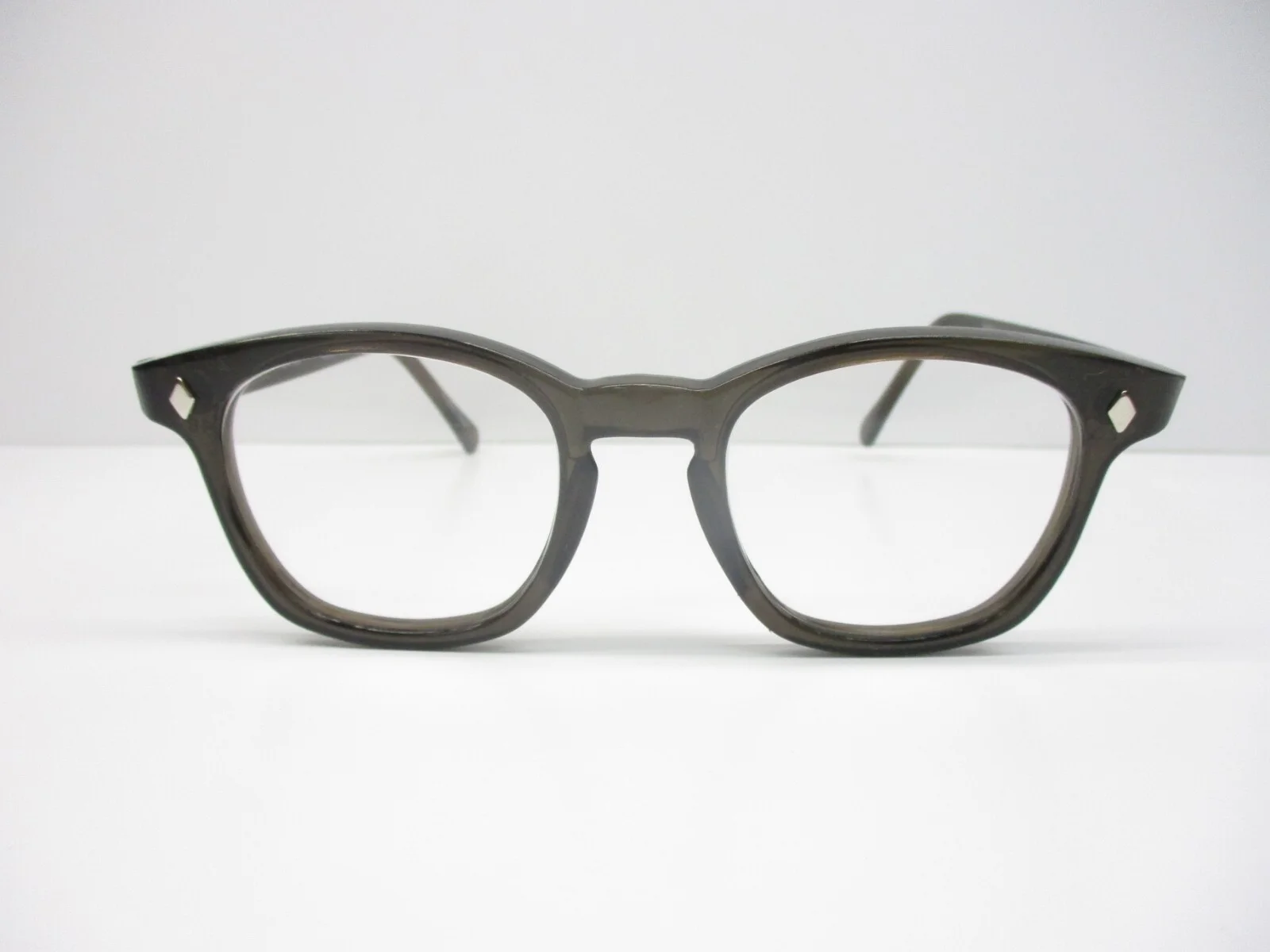 Eyeglasses 60s Style Horn Rim Retro G Men Custom Dark Gray Clear 46 Hoya Small 2