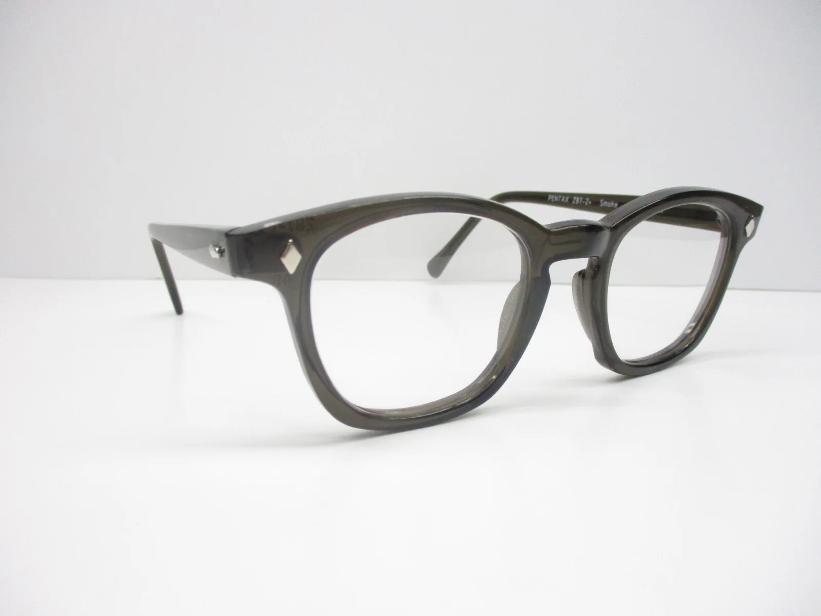 Eyeglasses 60s Style Horn Rim Retro G Men Custom Dark Gray Clear 46 Hoya Small 3