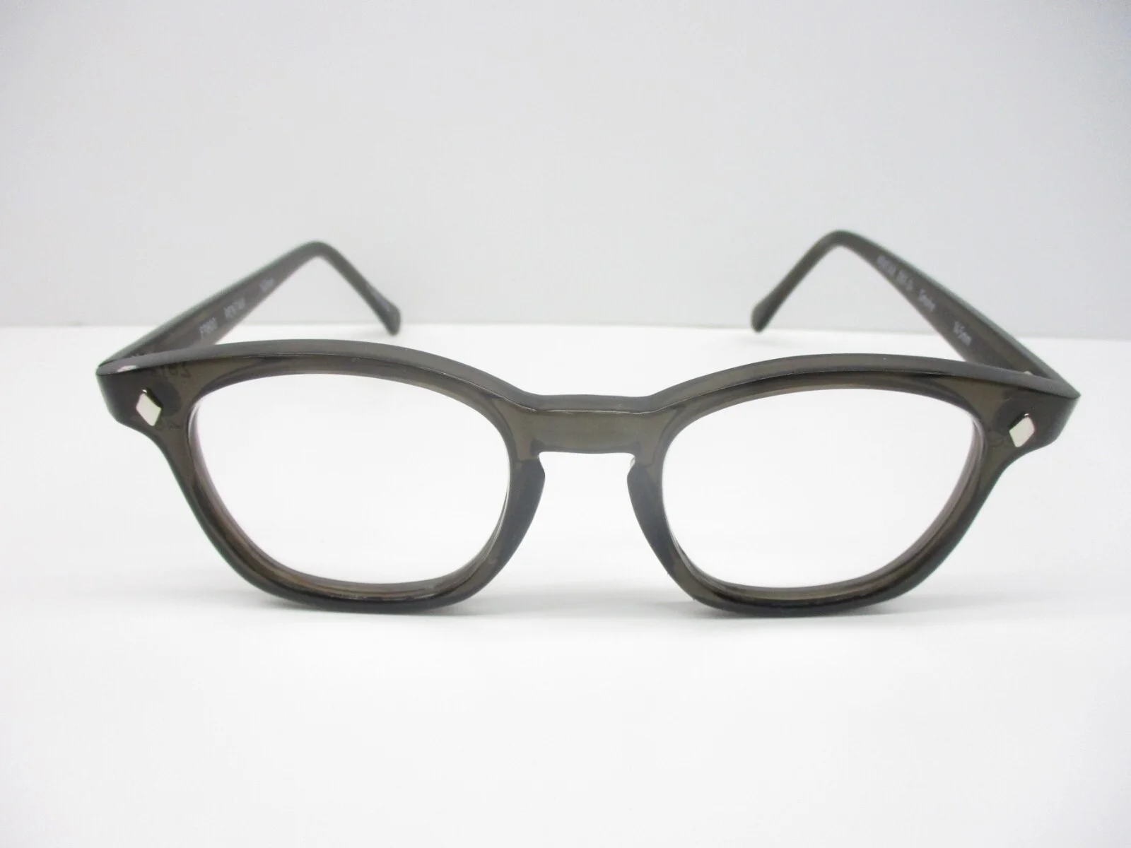 Eyeglasses 60s Style Horn Rim Retro G Men Custom Dark Gray Clear 46 Hoya Small 4