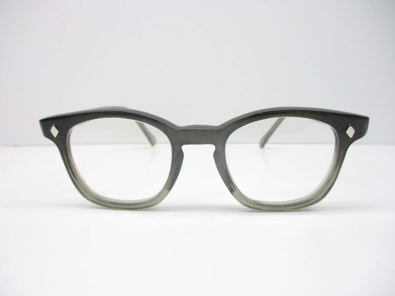 Eyeglasses Classic 60s Style Horn Rim Retro Custom Two Tone Clear Hoya 48 Medium 2
