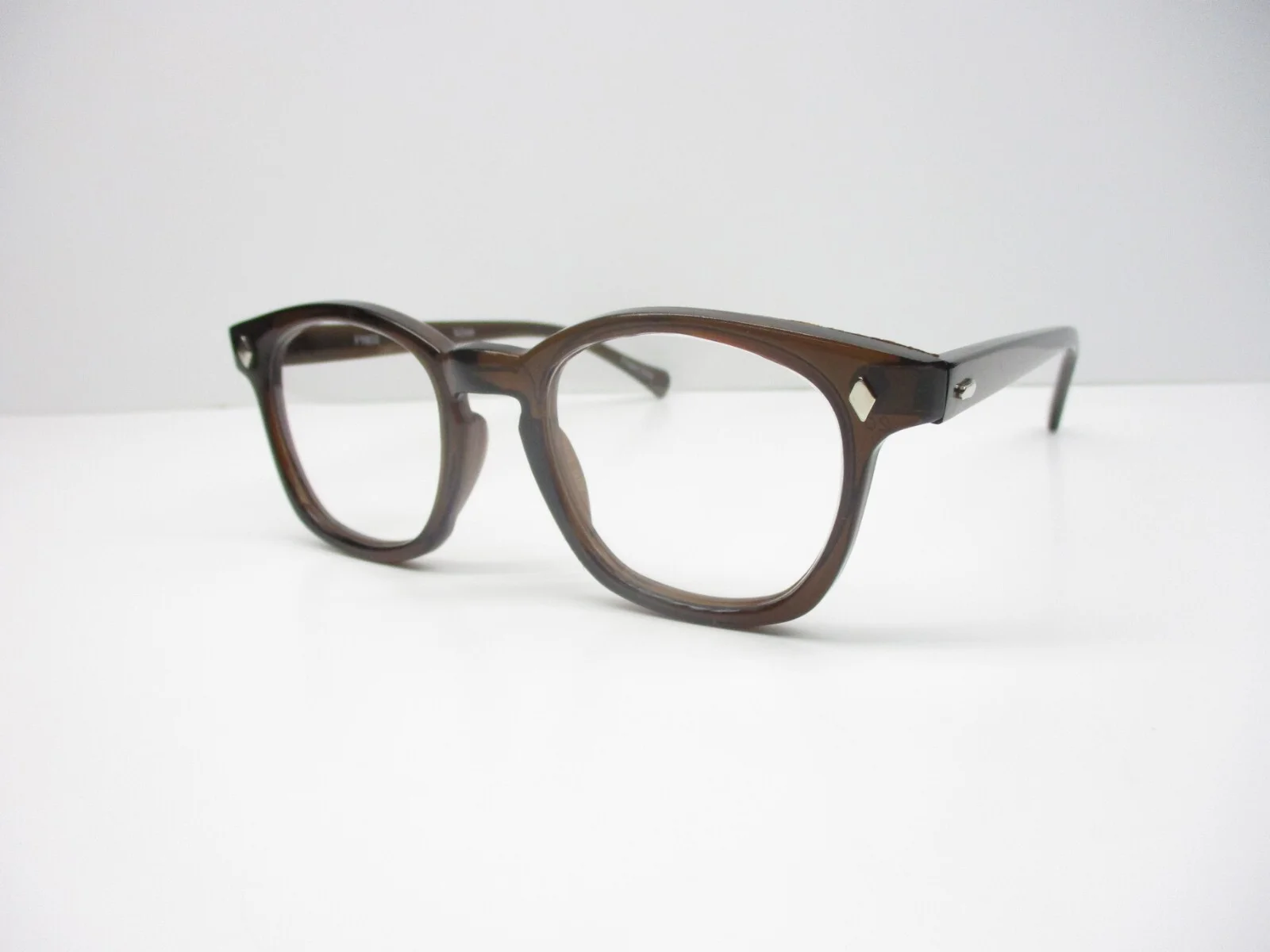 Eyeglasses Classic Style Horn Rim Hipster Custom Two Tone Clear 50 Hoya Large