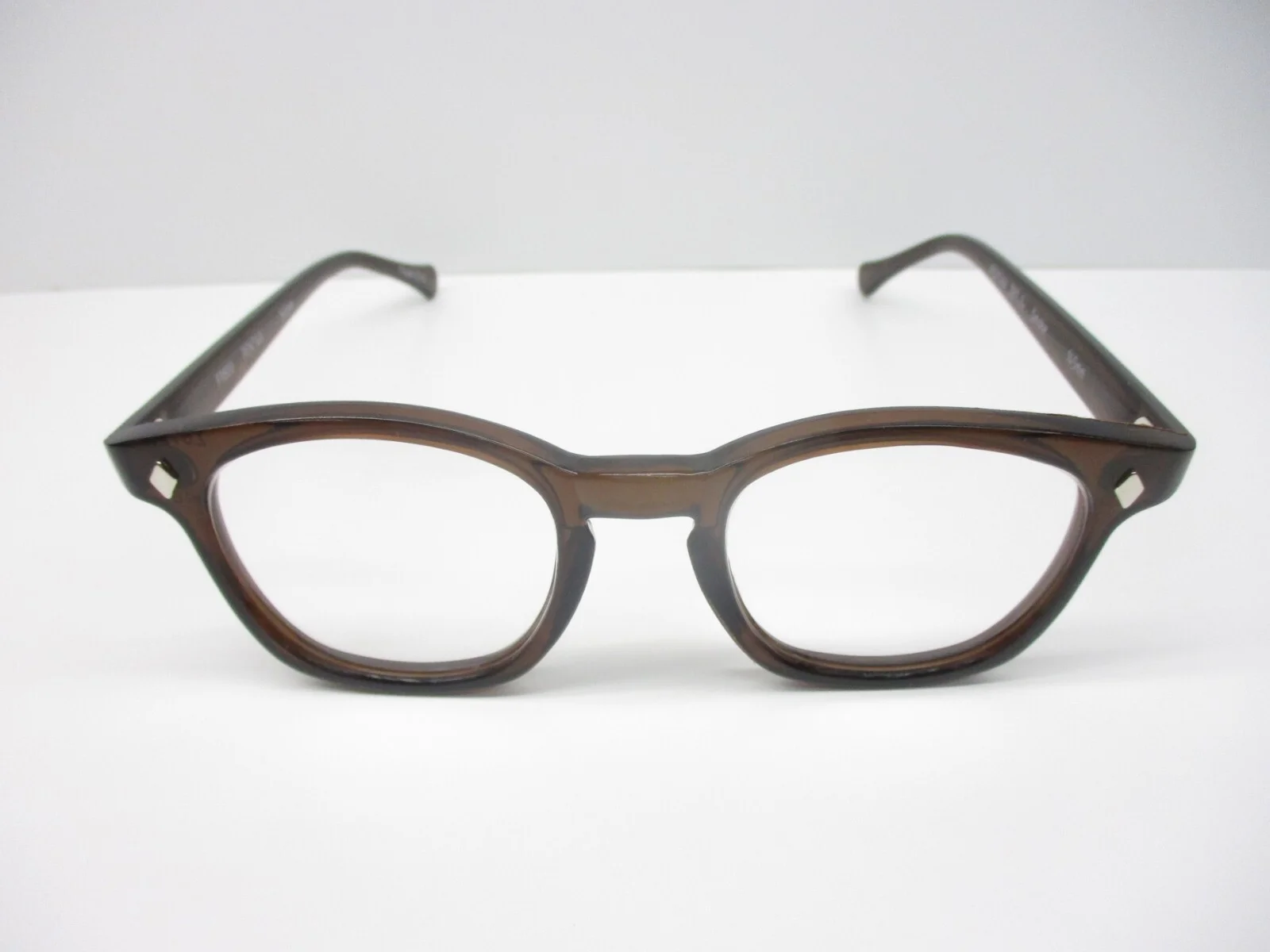 Eyeglasses Classic Style Horn Rim Hipster Custom Two Tone Clear 50 Hoya Large 4