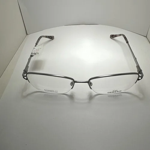 EYEGLASSES FRAMES ALTAIR GENESIS SILVER 57-18/145 EXTENDED FIT STAINLESS STEEL