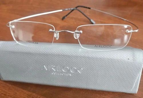 eyeglasses frames men Titanium Airlock Marchon 140 52[]21 Genuine 1