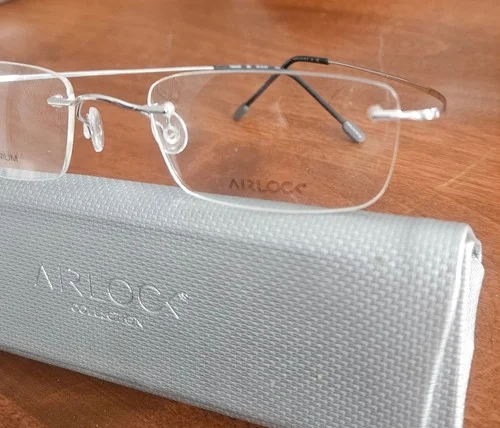 eyeglasses frames men Titanium Airlock Marchon 140 52[]21 Genuine 2