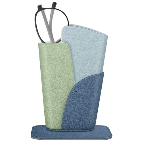 Eyeglasses Holder Anti-scratch Premium Vegan Leather Glasses Stand Case for Desk 3