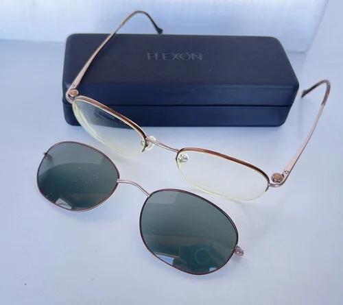 Eyeglasses + Magnetic Sunglasses by Innovative Tech Pat. Pend. M/F with Case