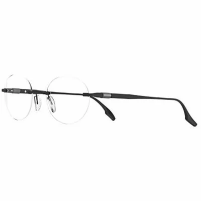 Eyeglasses Men Safilo made in Italy Rectangle Matte Black by 51-19-145