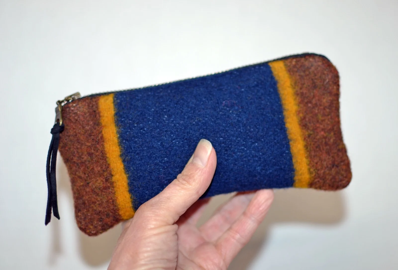 Eyeglasses Readers Case Metal Zipper Pouch Wallet Purse High Ridge Yakima Wool 3