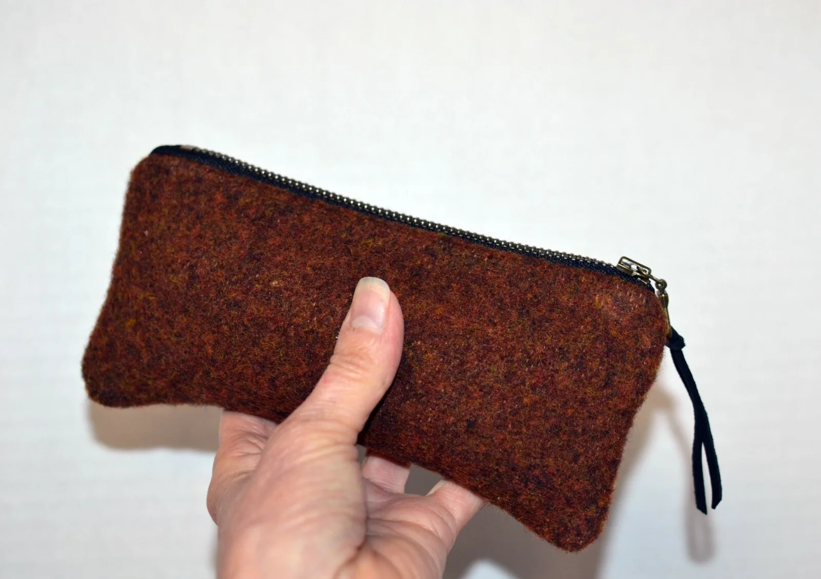 Eyeglasses Readers Case Metal Zipper Pouch Wallet Purse High Ridge Yakima Wool 4