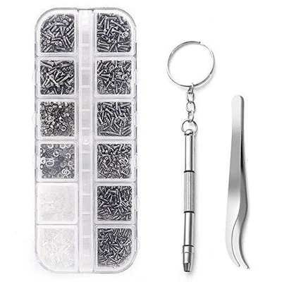 Eyeglasses Repair Kit Eyeglass Screws Nose Pads Set for Eyeglass Watch Repair