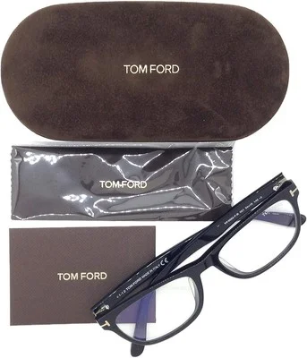Eyeglasses Tom Ford FT 5662 -F-B Asian fit 001 Shiny Black/Blue Block Lenses... 4