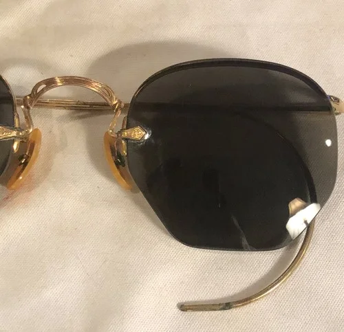 EYEGLASSES Vintage 1/10 12 K GF Gold Filled Frame Antique Glasses and Case 3