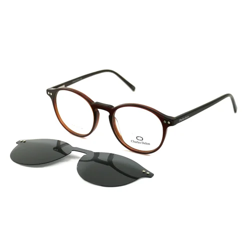 Eyeglasses Womens Brown Frames Round 47 20 140 by Charles Delon Round 3