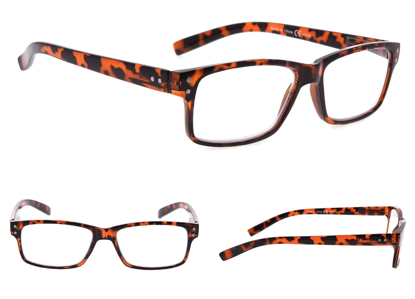 EyeKepper 5 Pack Reading Glasses Spring Hinge Readers Eyeglasses For Men Women 3