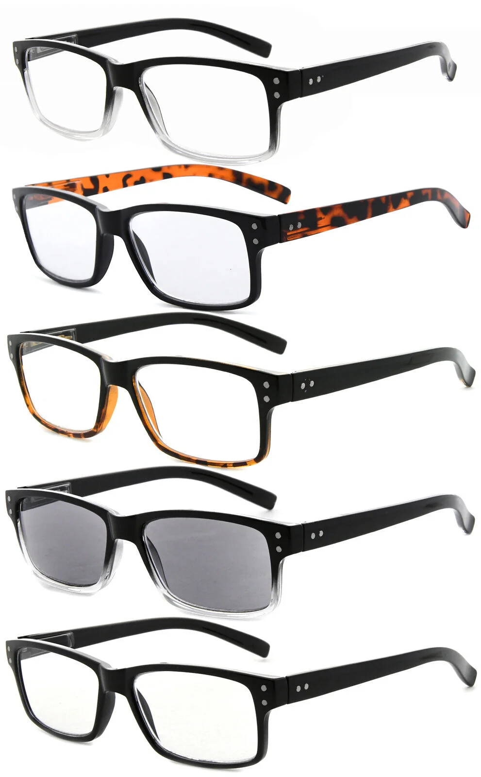 Eyekepper Reading Glasses 5 Pack Readers Men Women Eyeglasses Spring Hinge 2