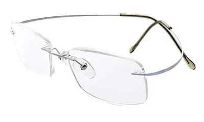 Eyekepper Titanium Rimless Eyeglasses Men Women Silver