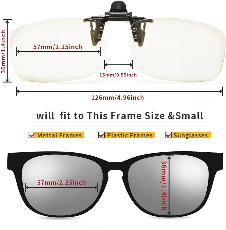 Eyeoomu Reading Glasses Clip on Magnifiers for Eyeglasses and Flip up Blue Ligh 3