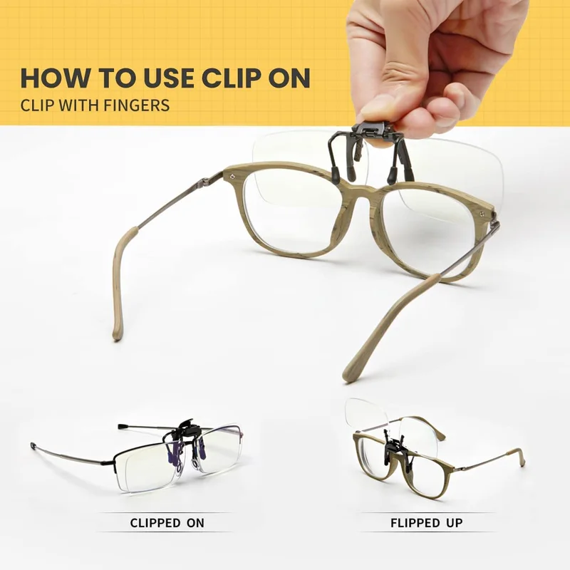 Eyeoomu Reading Glasses Clip on Magnifiers for Eyeglasses and Flip up Blue Ligh 4