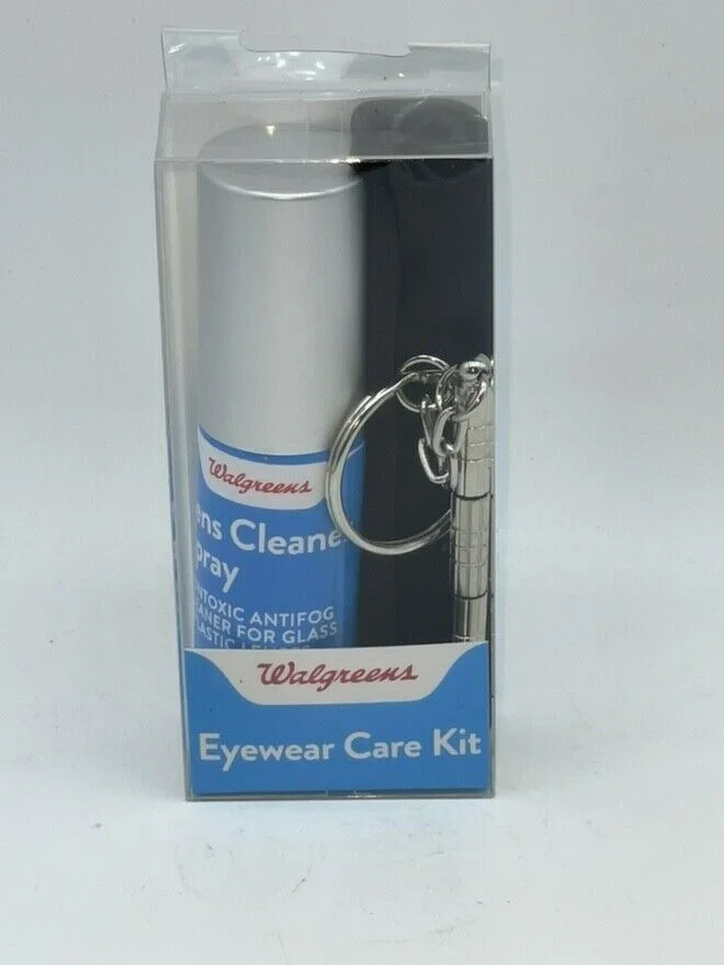 EYEWEAR CARE CLEAN & REPAIR KIT with Dual SCREWDRIVER KEY CHAIN SET 2
