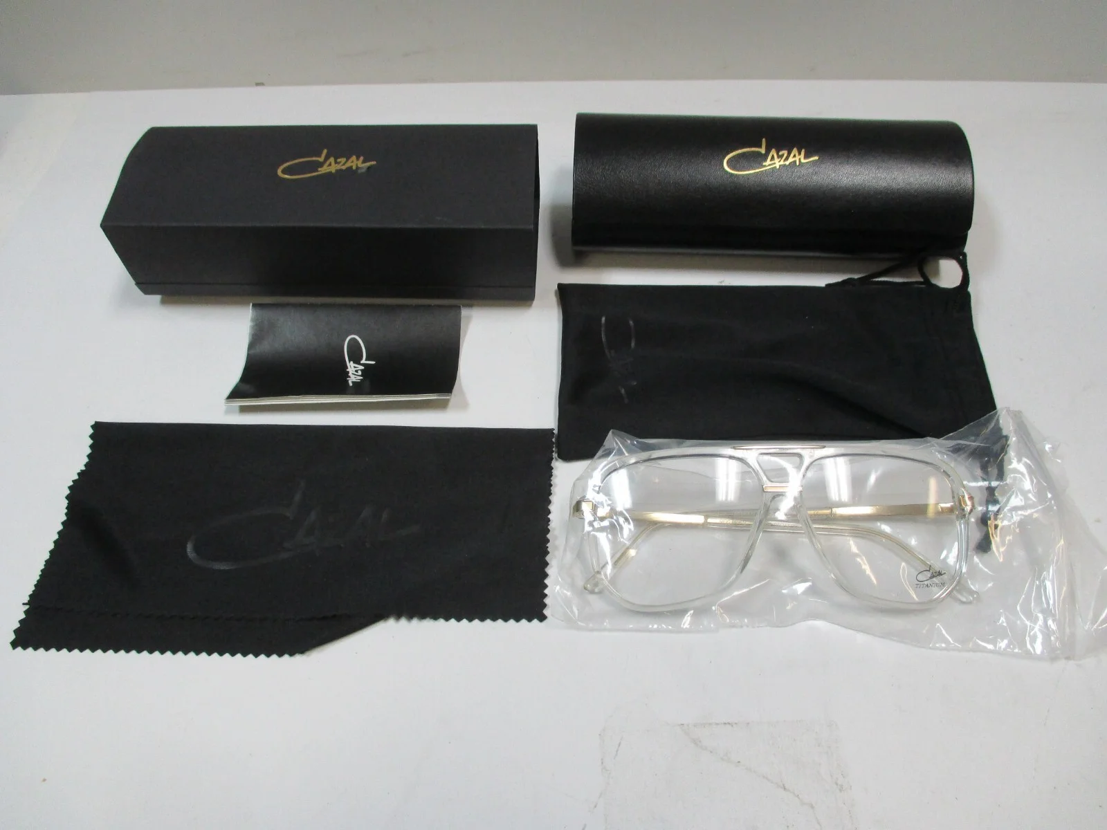 Eyewear Cazal 6025 003 Crystal Gold 58 12 145 100% Authentic Cazal Made in Germa
