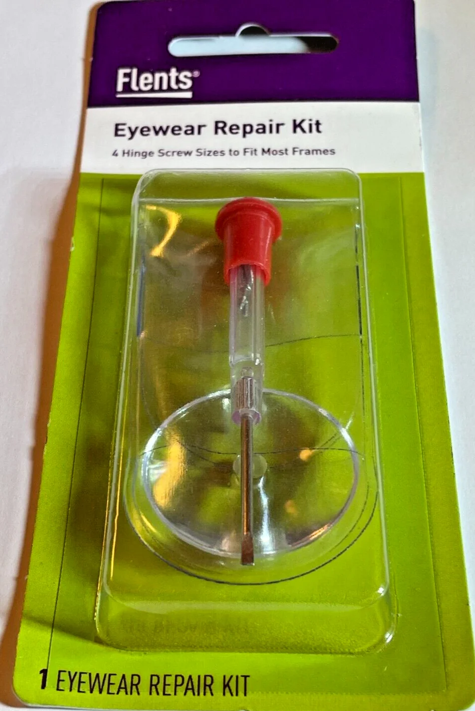 Eyewear Repair Kit, 4 Hinge Screw Sizes Fit Most Frames, Screwdriver Magnifier