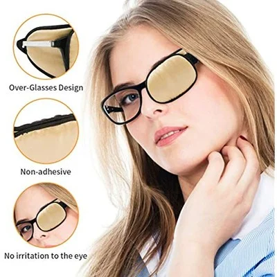 EZAKKA Eye Patches For Adults, Glasses Silk Lazy Amblyopia Strabismus And After 2
