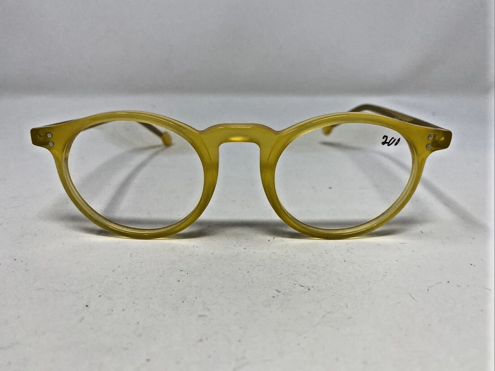 FABULOUS FANNY’S Eyeglasses Frames James 47 47-22-135 Yellow Full Rim DP48