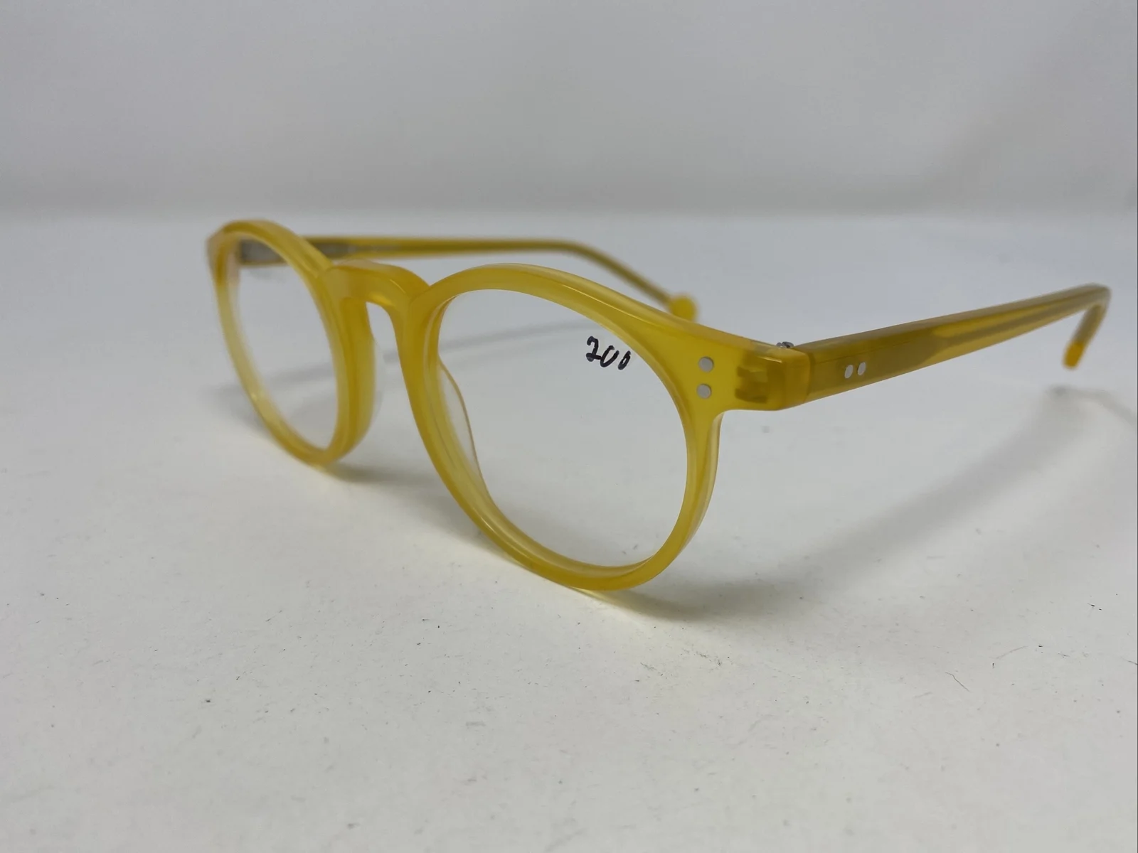FABULOUS FANNY’S Eyeglasses Frames James 47 47-22-135 Yellow Full Rim DP48 2
