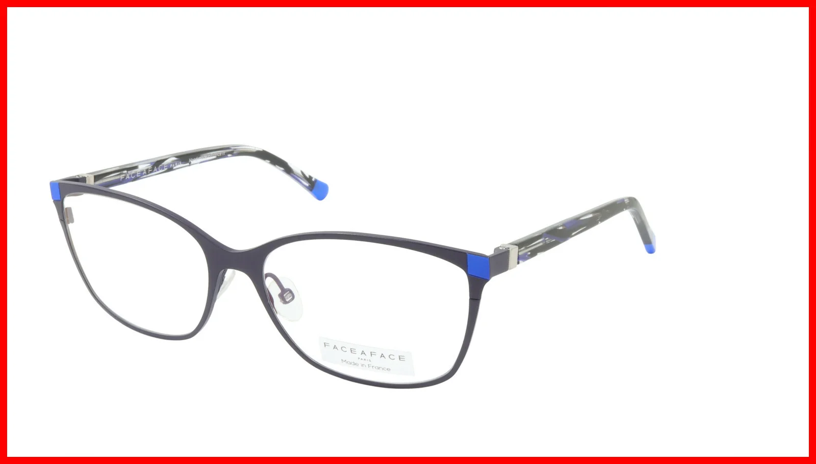 Face a Face Micca Womens Eyeglass Frames - Deep Violet Purple with Pink accents