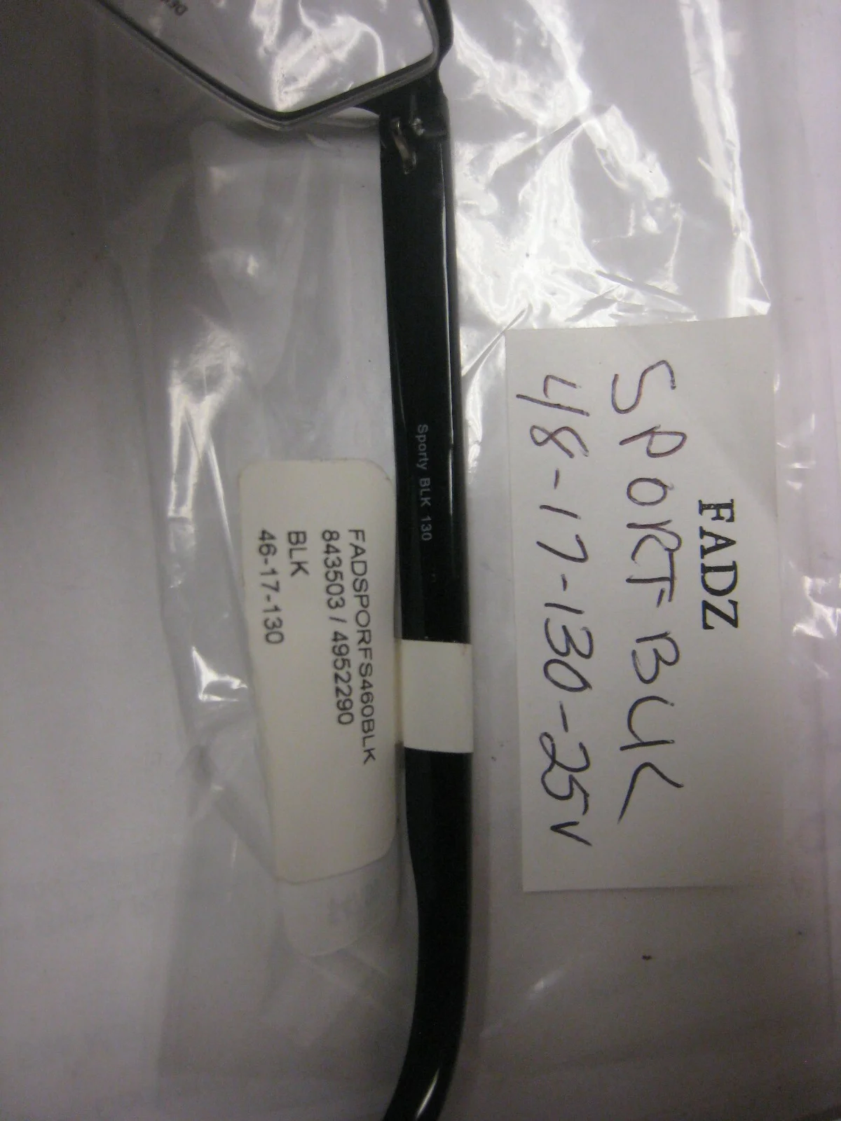 FADZ EYEGLASS FRAMES Style SPORTY in BLACK 46-17-130 With Generic Case 3