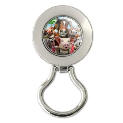 Farm Selfie Horse Pig Chicken Cow Sheep Magnetic Eyeglass Badge Holder